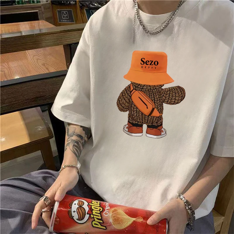 夏季新款男学生爆款时尚纯棉圆领t恤ins风帅气青少年短袖上衣潮流