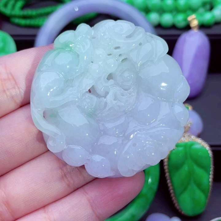 翡翠未镶嵌吊坠(不含链)