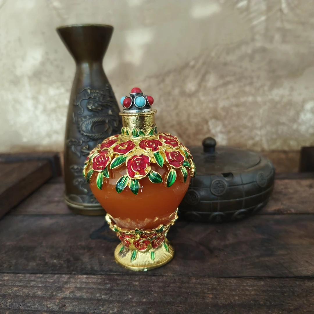 家居饰品现代工艺品BJ07精美摆件当代复古摆件珐琅彩瓶子