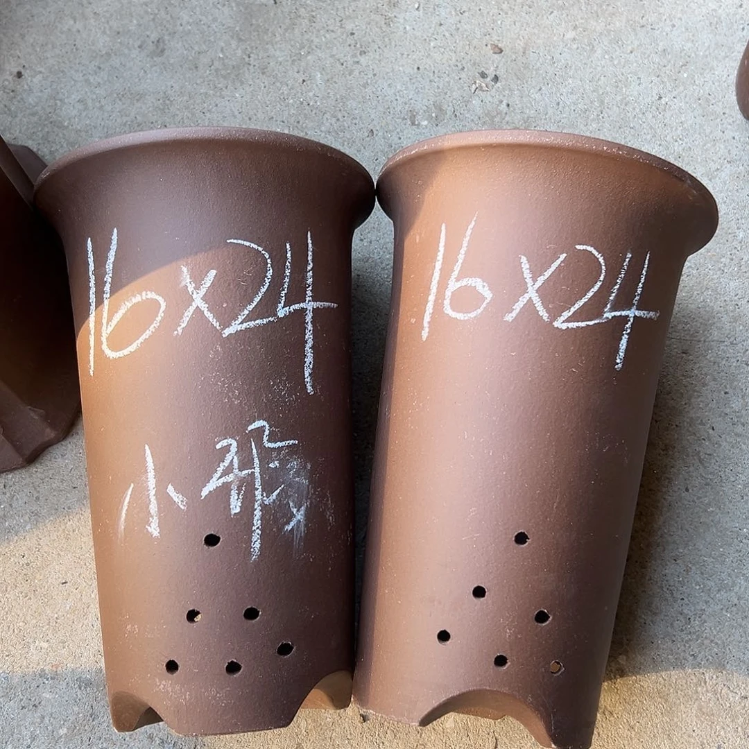 紫砂花盆宜兴紫砂花盆2只