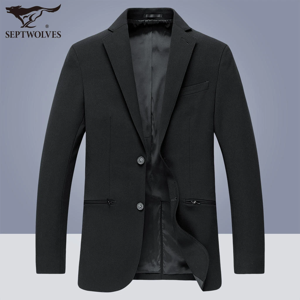 七匹狼西服外套男士2025春秋季新款休闲商务单西夹克西官方正品