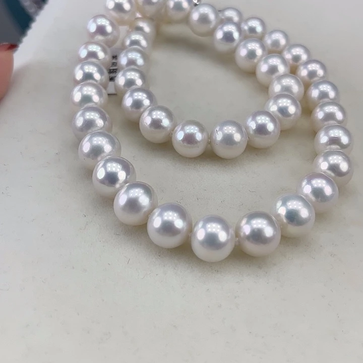淡水珍珠银S925镶嵌颈饰10➕极光炫彩高品
