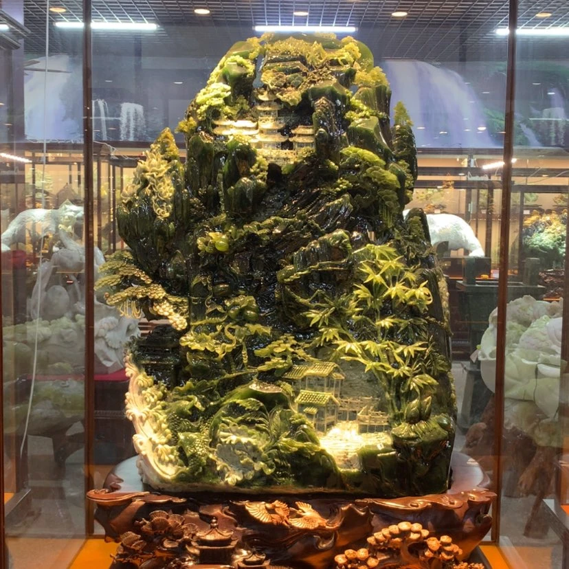 【闪购商品】未镶嵌蛇纹石玉摆件覆膜