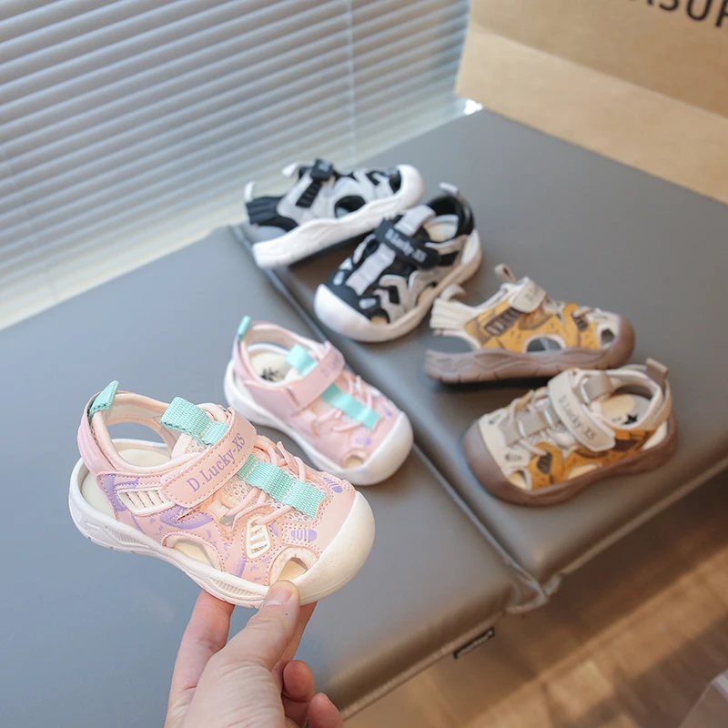 2025夏季新款婴幼儿学步凉鞋女宝宝包头凉鞋软底男童沙滩凉鞋