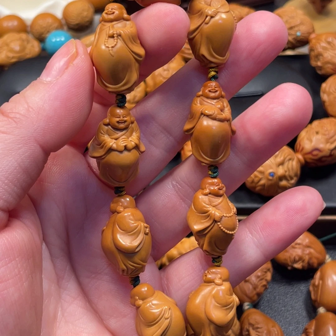 麒***子手串/手链橄榄核自在弥勒