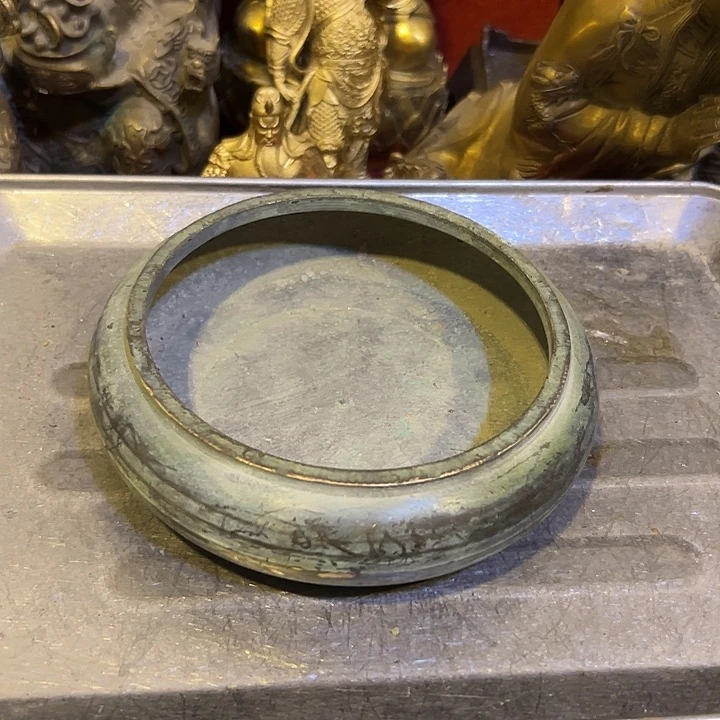 林***燕黄铜摆件，文房工艺品摆件