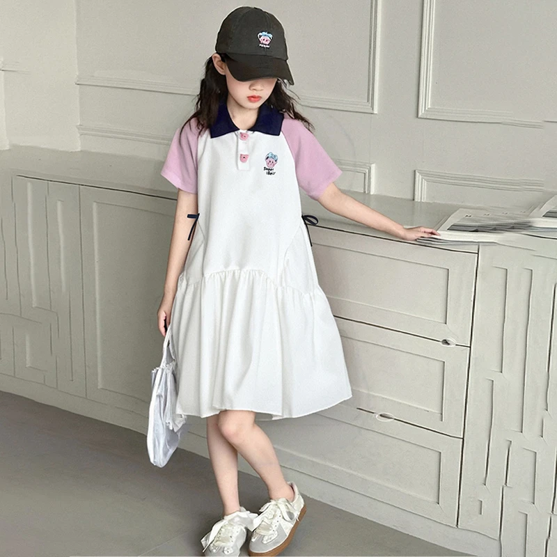 女童连衣裙夏季2025新款儿童夏装公主裙子洋气潮女大童裙子学院风