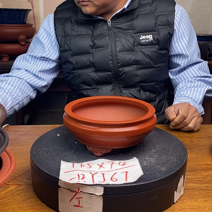 紫砂花盆货号一只YJ67