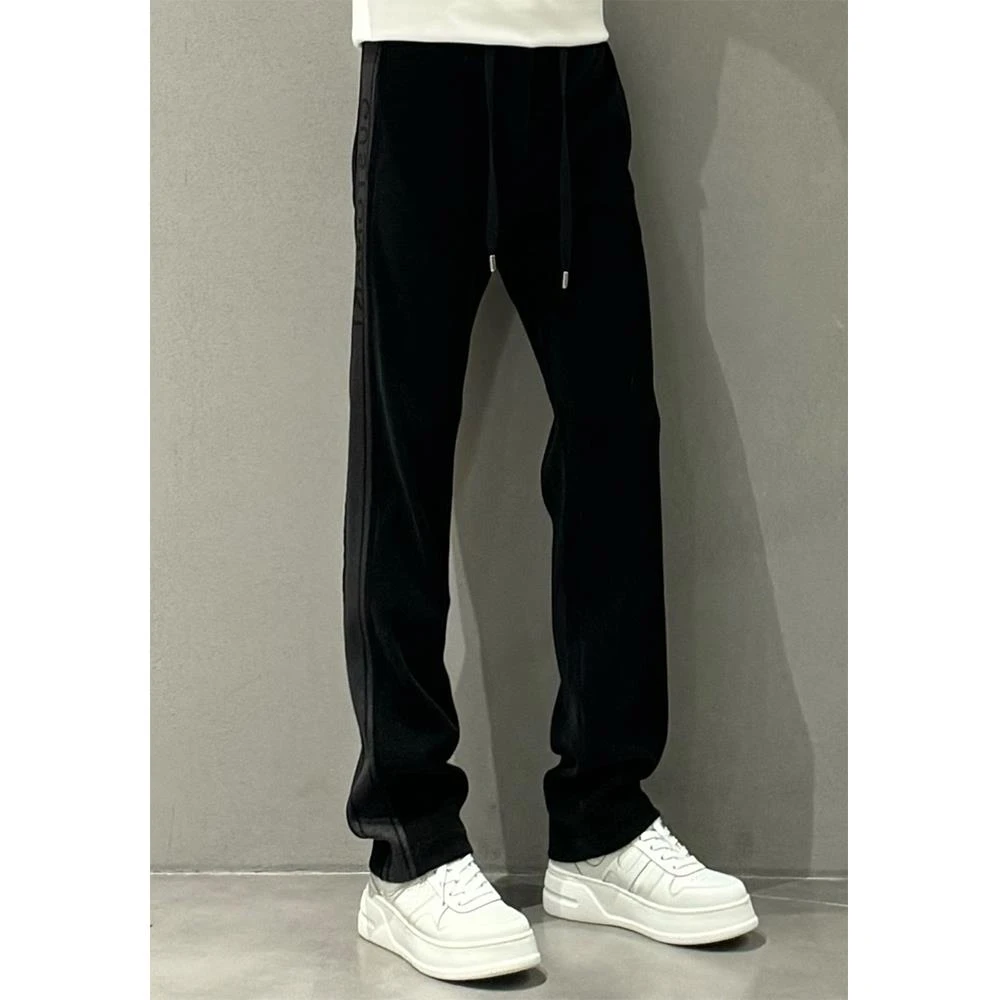 高品质条绒直筒休闲裤男士秋季新款潮流显瘦宽松运动阔腿长裤子男