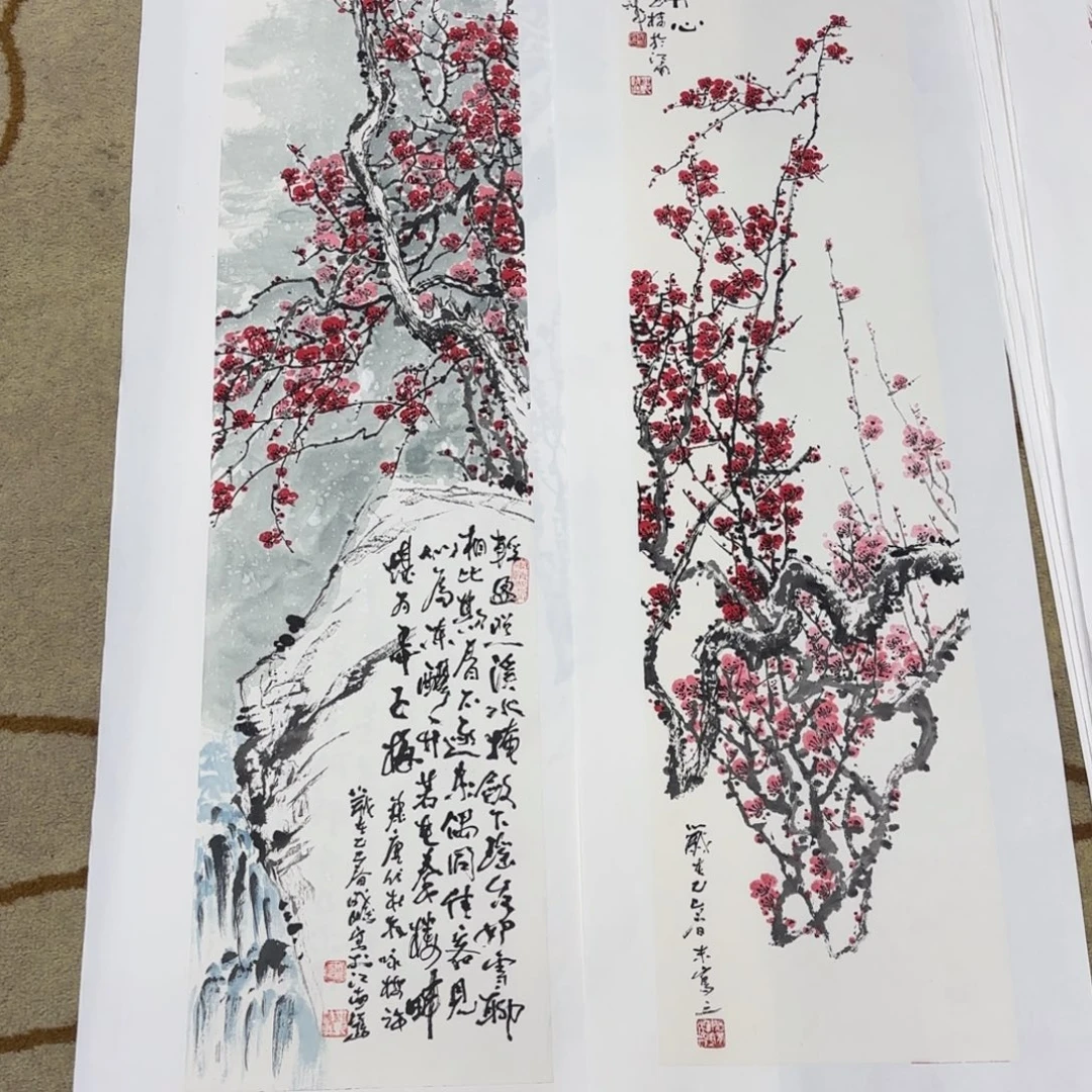 老***壶国画杜成鹏三尺对开两张艺