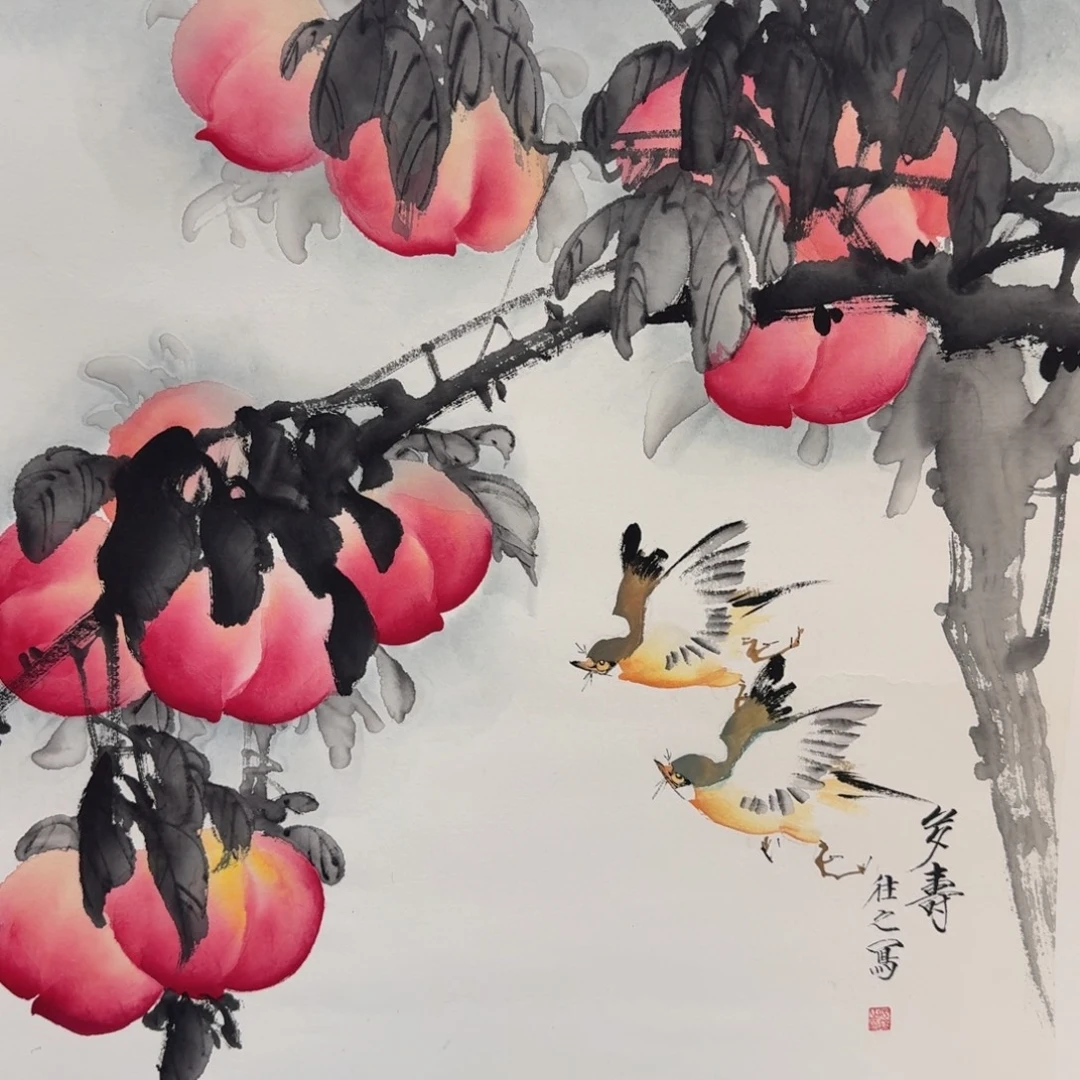 国画纯手绘山水花鸟作品