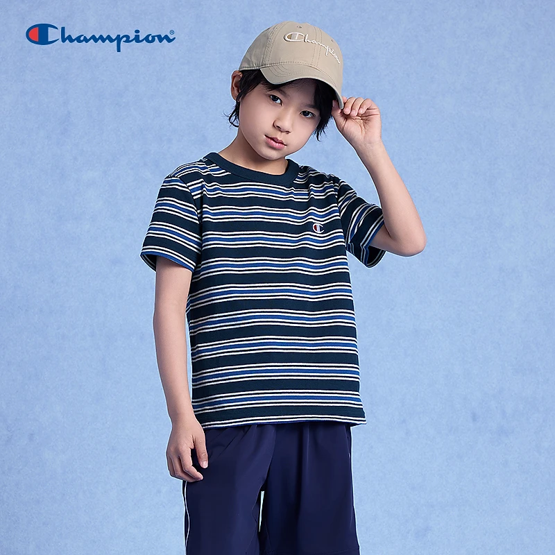 Champion25春夏新款经典日常条纹短袖T恤CK-B324