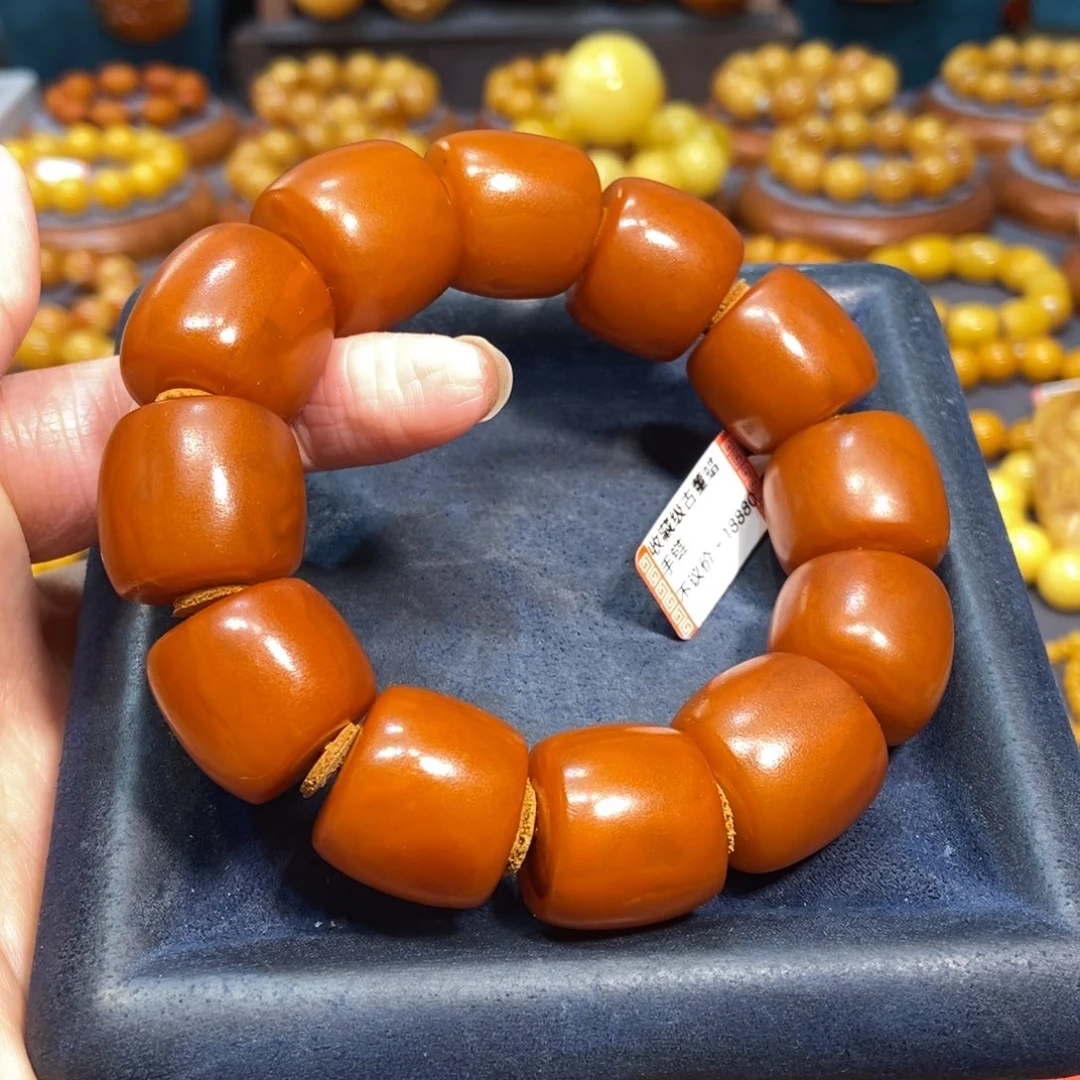 琥珀未镶嵌手链蜜蜡