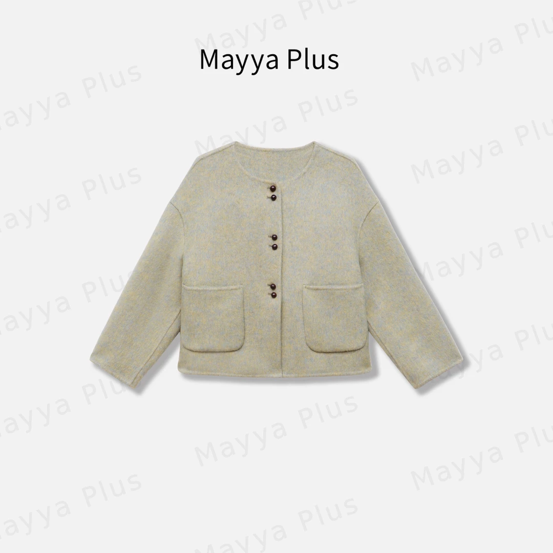 【费城日落】Mayya Plus麦芽定制流光风双面呢外套羊毛大衣32537313