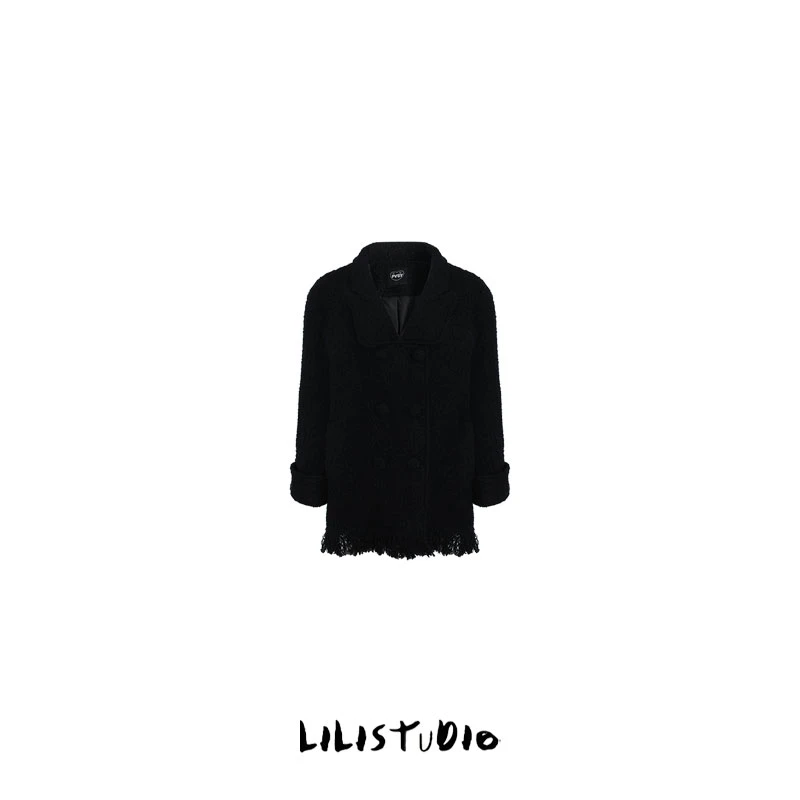 PCNY「碎意毛须」不理理冬季新款女装洋气休闲针织轻奢时尚气质外套