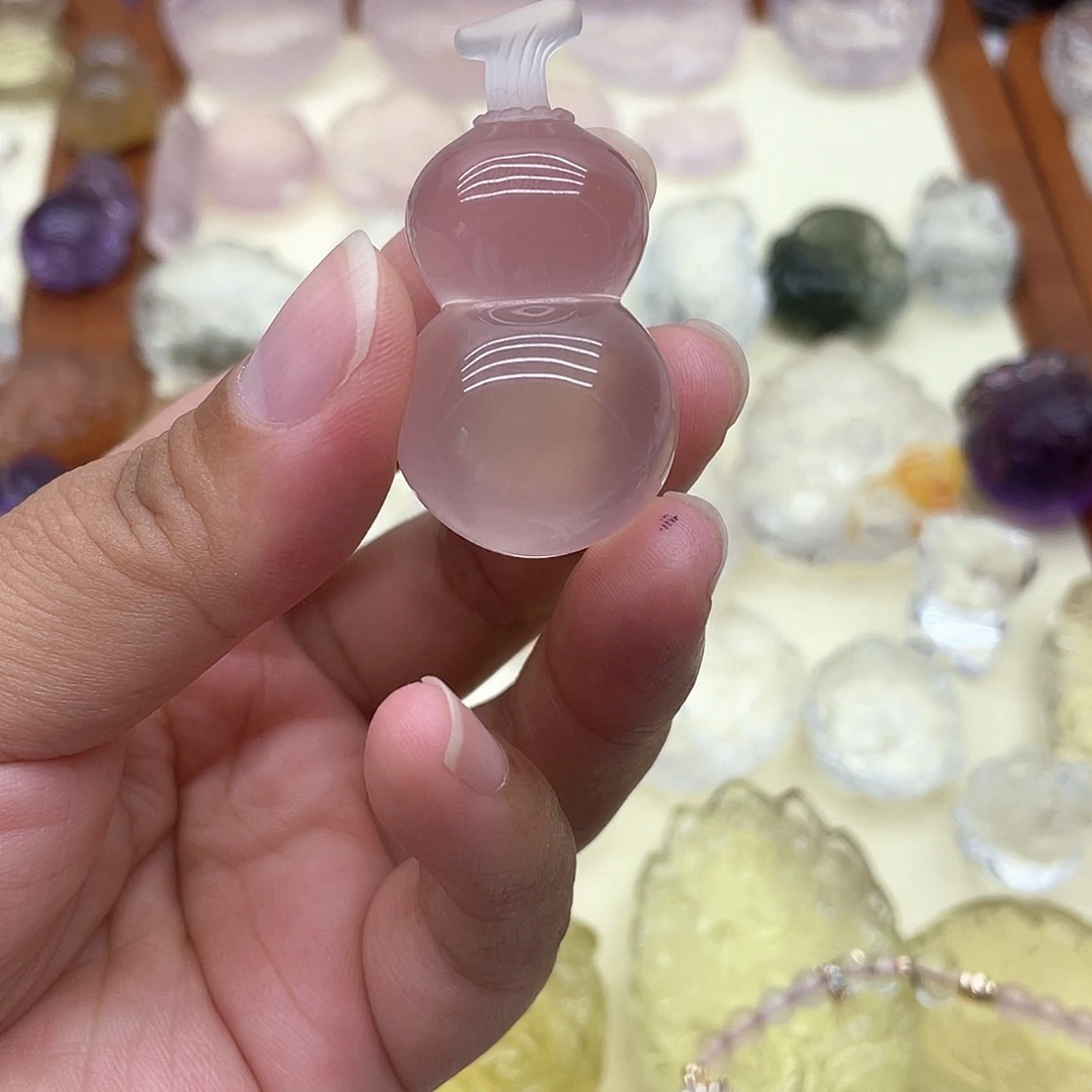 乐****颈饰合金水晶粉水葫芦