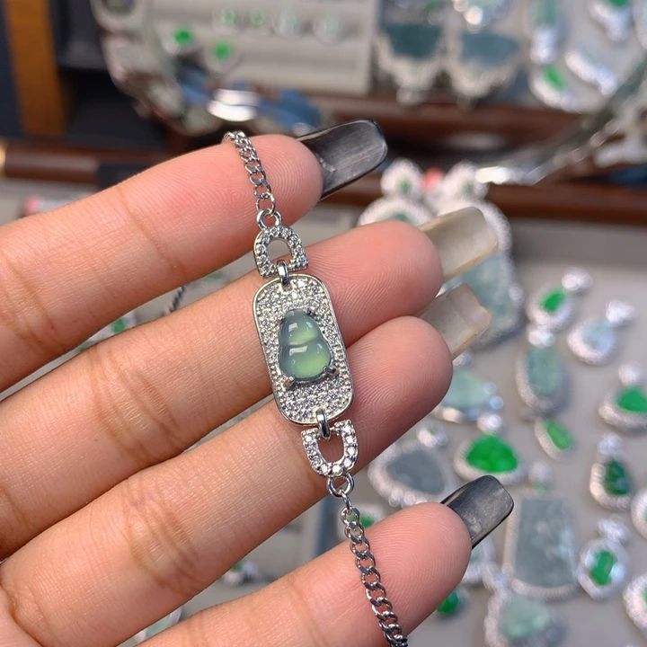 翡翠未镶嵌手链手链