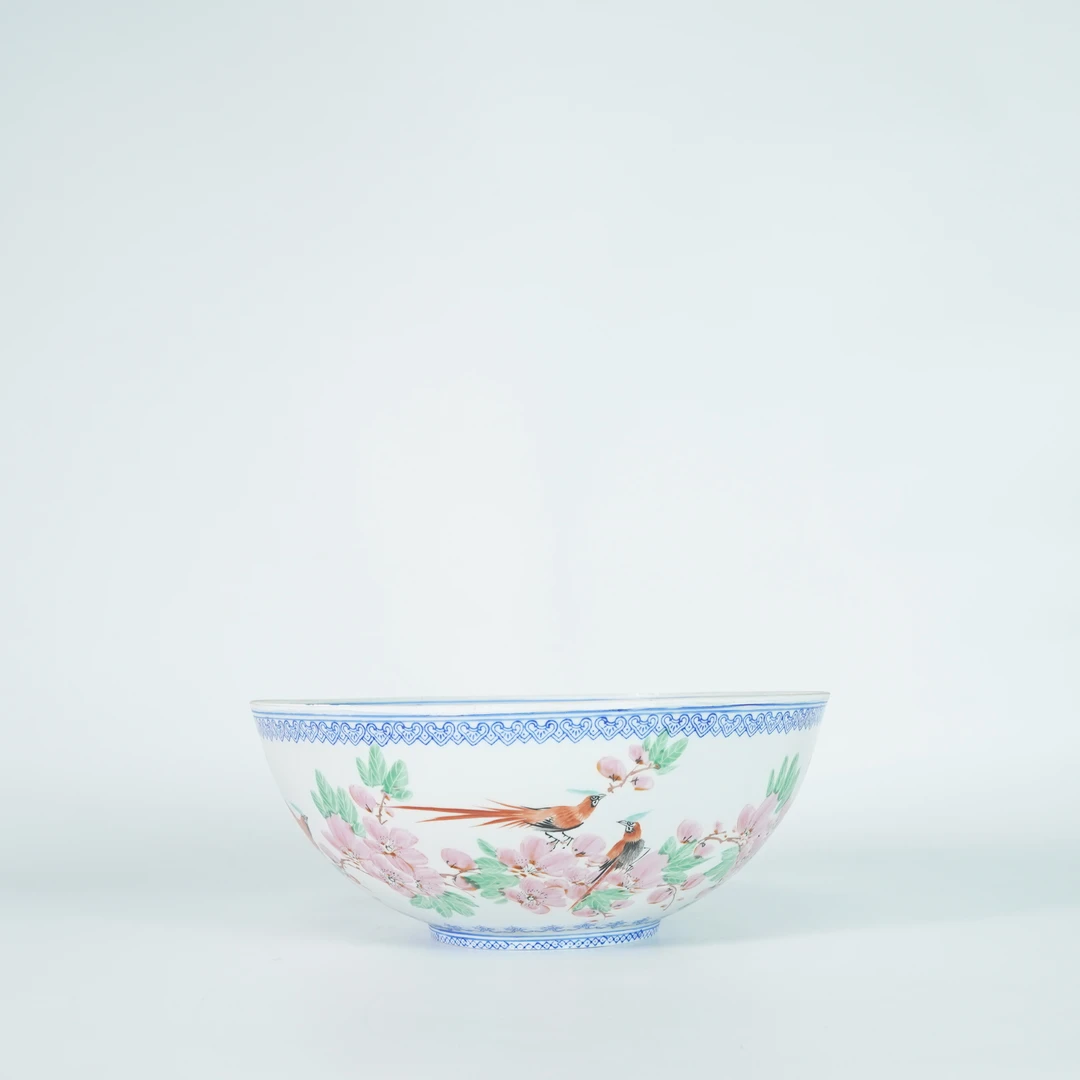 LDGJ251201009【十竹斋】民国晚期喜上眉梢珐琅彩蛋壳瓷赏碗