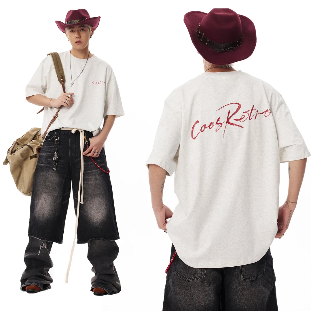 【CoosRetro】美式复古手绘水墨蛇年印花7a抗菌凉感速干T恤CS52J27