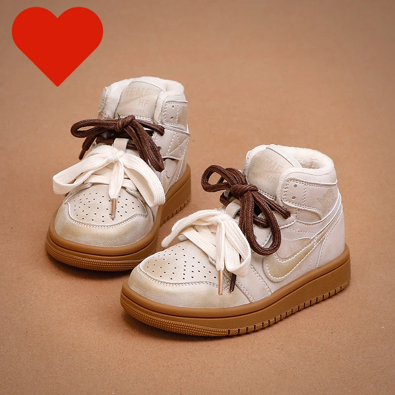 2455878 儿童运动鞋 高帮板鞋加绒  国内大品牌童鞋同厂出品