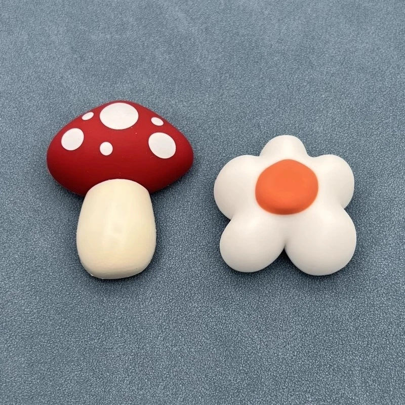 洞洞鞋花配饰Crocs鞋花 卡骆驰配件鞋上装饰卡通鞋饰硅胶蘑菇煎蛋