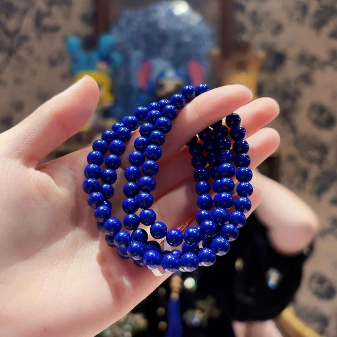 青金石未镶嵌颈饰