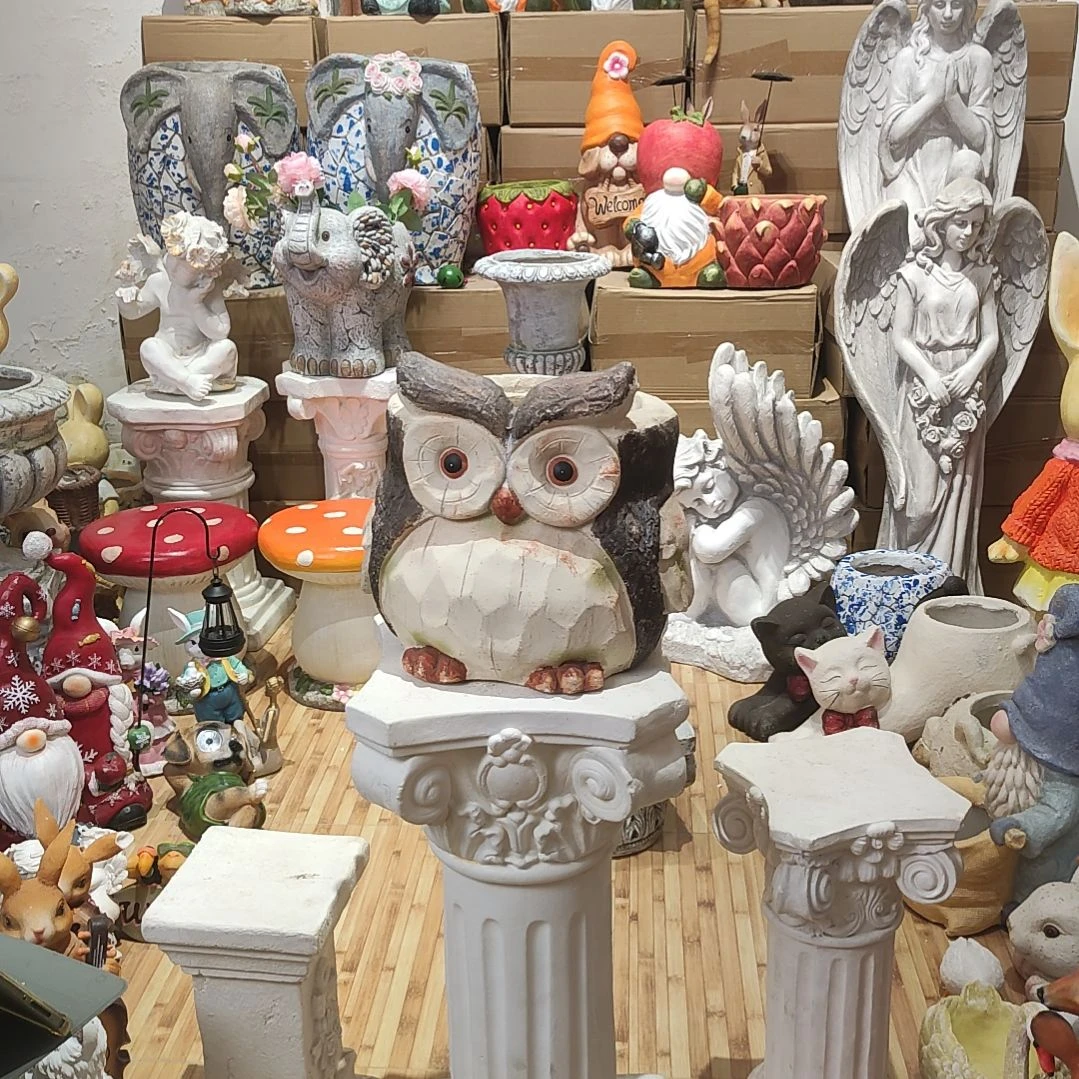 合成树脂氧化镁猫头鹰花盆