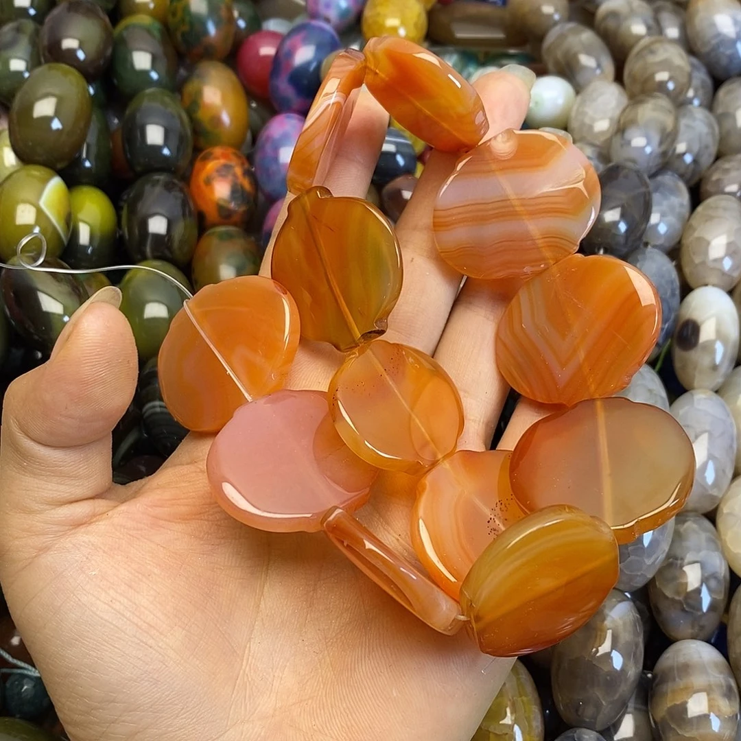 玛瑙/玉髓未镶嵌珠宝半成品玛瑙片片一条