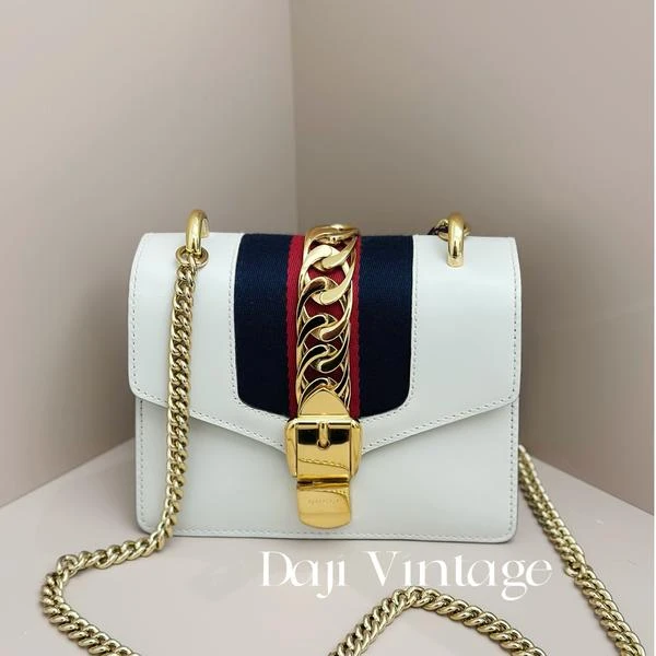 大吉中古/Gucci古驰白色mini塞尔维亚斜挎包