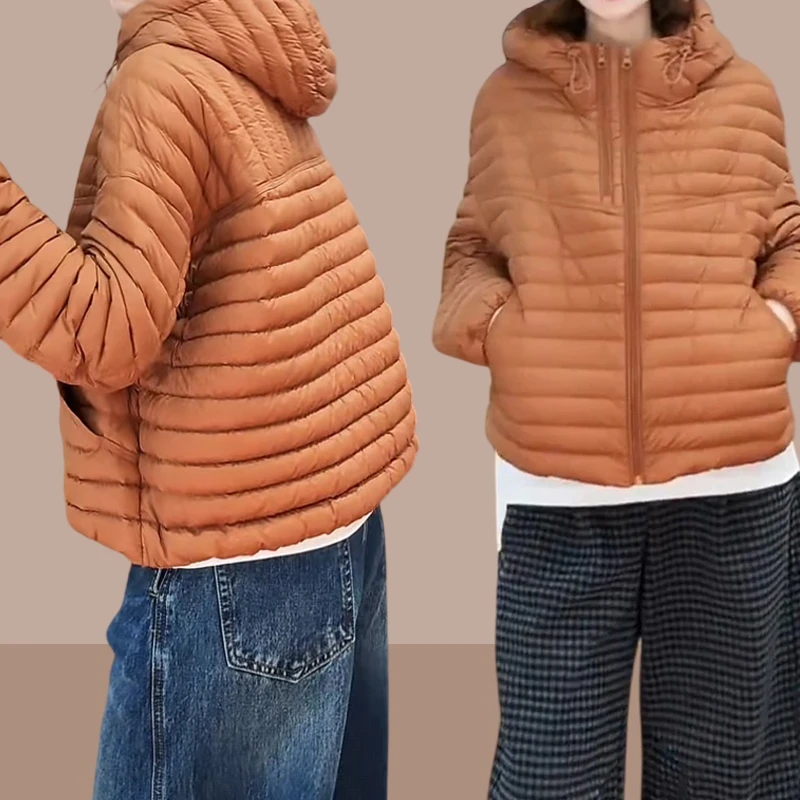 2025秋冬新款【小暖炉】显瘦女款轻薄连帽保暖棉袄外套棉服时尚女装