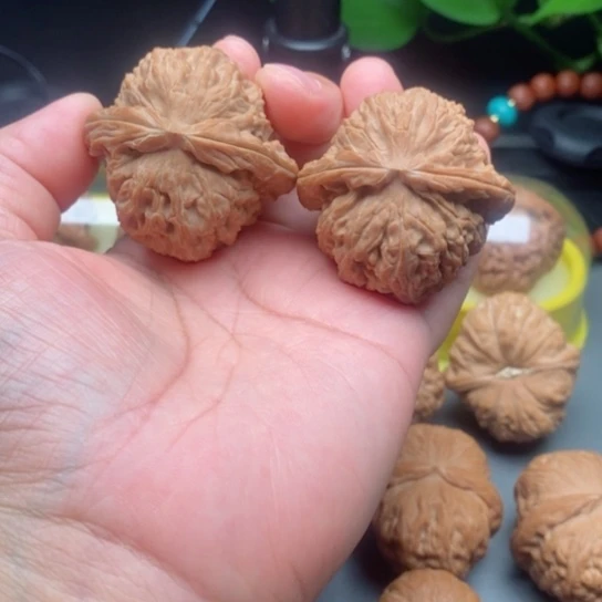 把件文玩核桃发**黑白狮子