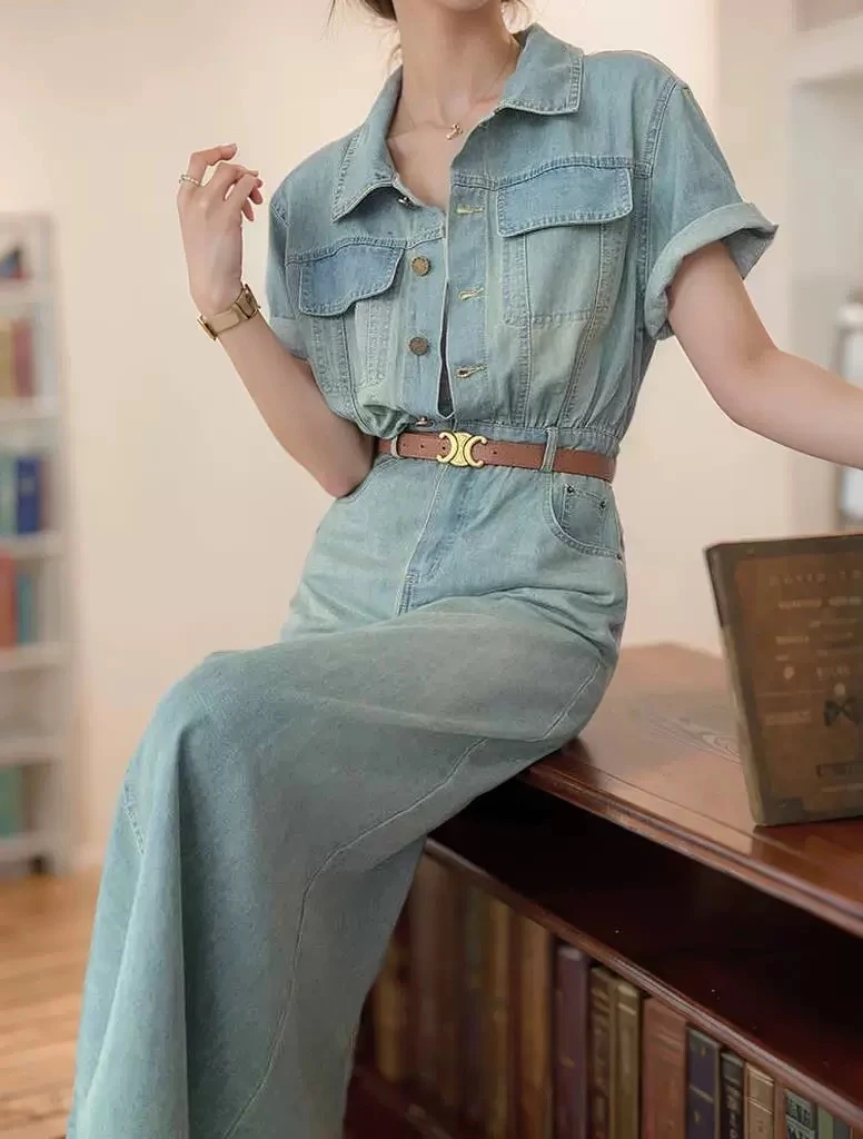 ②  201-400牛仔连衣裙长裙