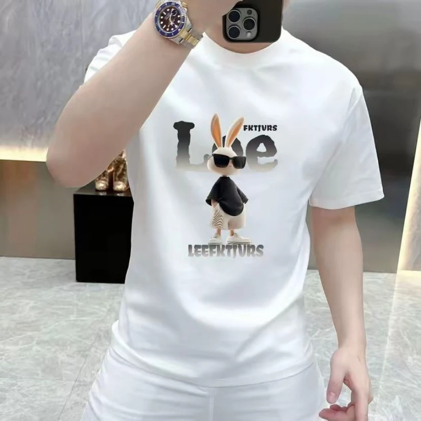 潮牌夏季爆款男女同款t恤短袖T恤休闲百搭轻奢高档体恤百搭上衣