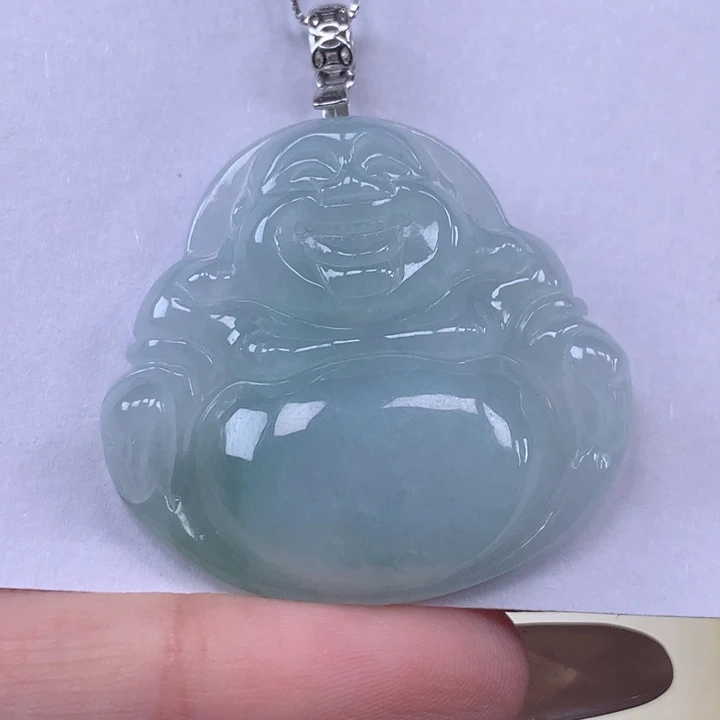 颈饰未镶嵌翡翠佛公吊坠
