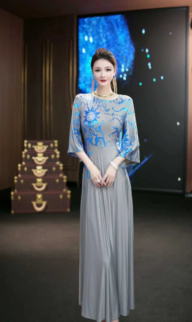 YINGHOU【曼曼】高贵气质优雅显瘦优雅法式设计师连衣裙D29277