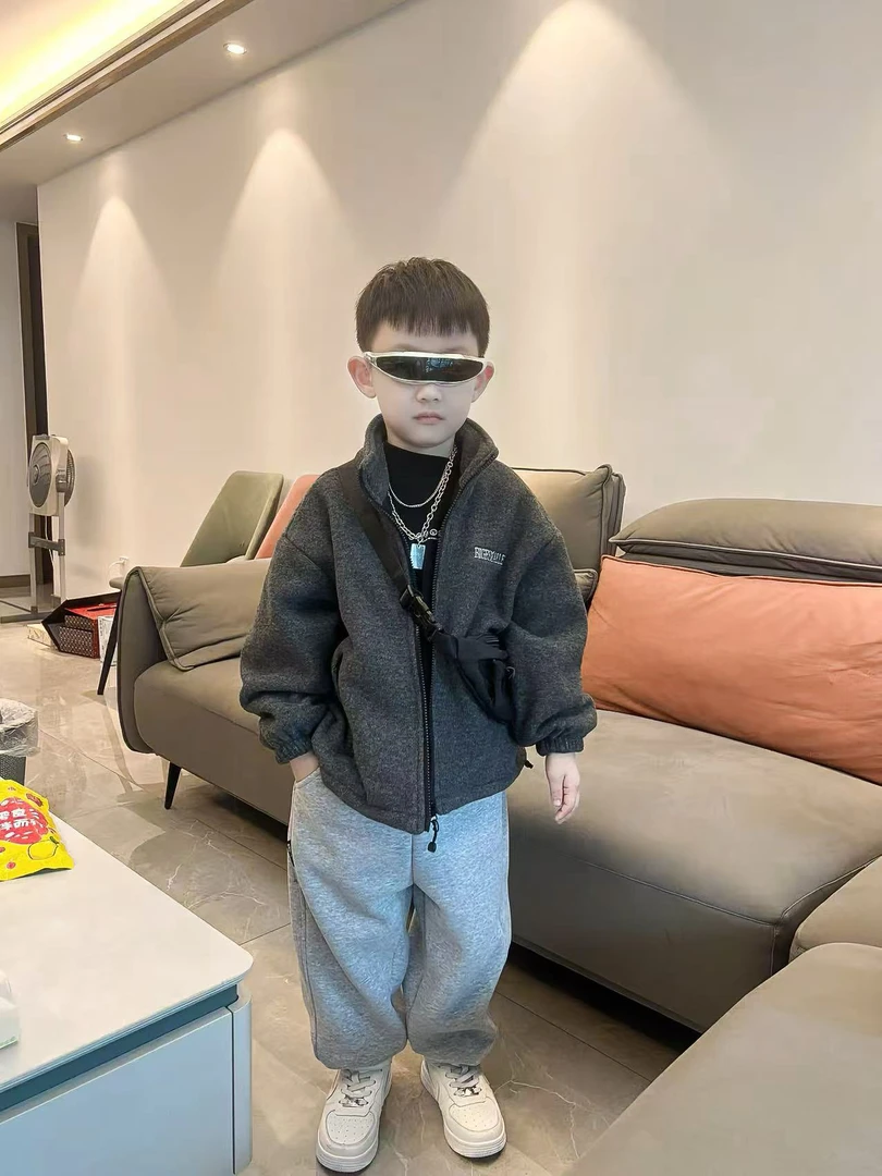 子航同款  冬季新款儿童韩版定制洋气运动双面外套ds7149