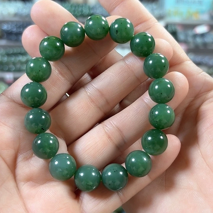 和田玉（碧玉）手链未镶嵌卡12