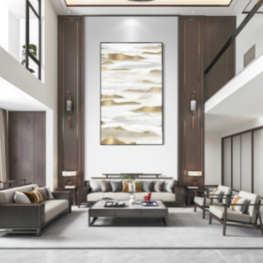 『』新中式意式轻奢客厅挂画150*250