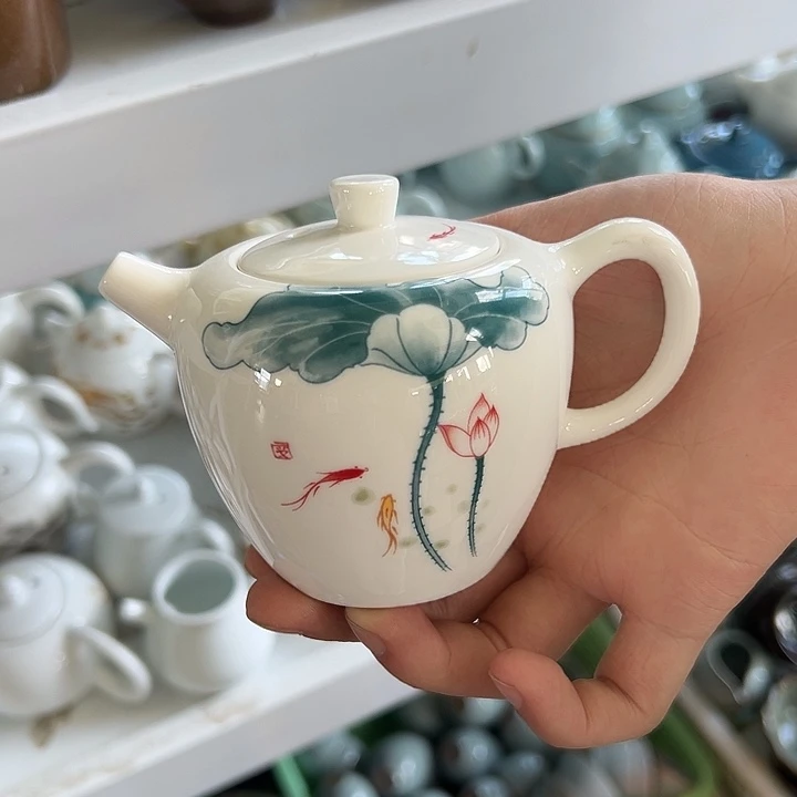 绘***钧龙泉云间青瓷小米茶器