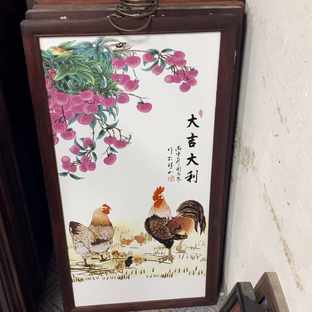 瓷片86*45*1景德镇瓷板画柴窑烧制