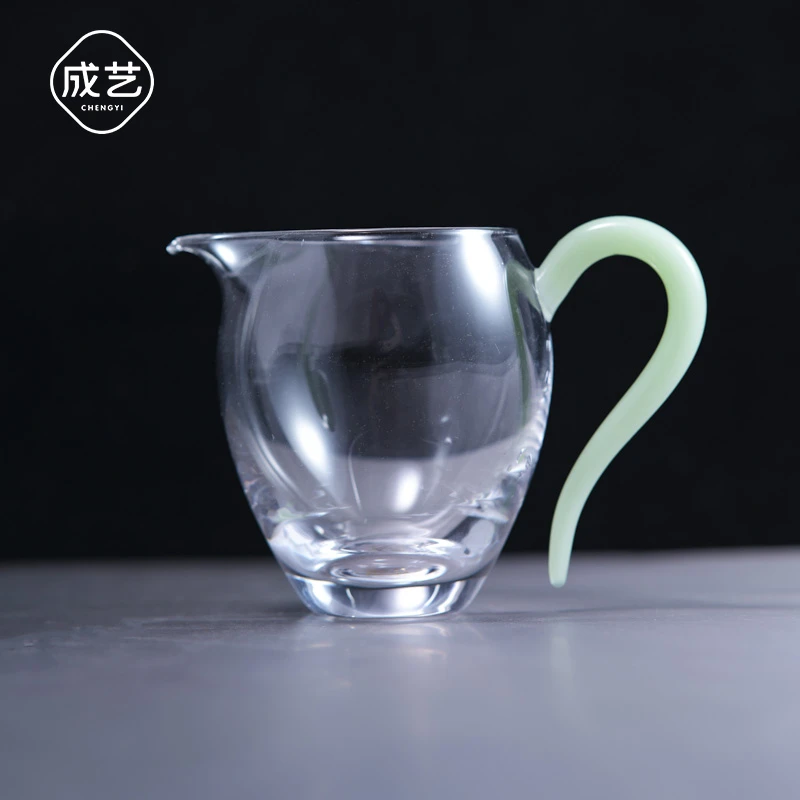 成艺鹰嘴高硼硅玻璃茶器300ml草堂公杯耐热分茶