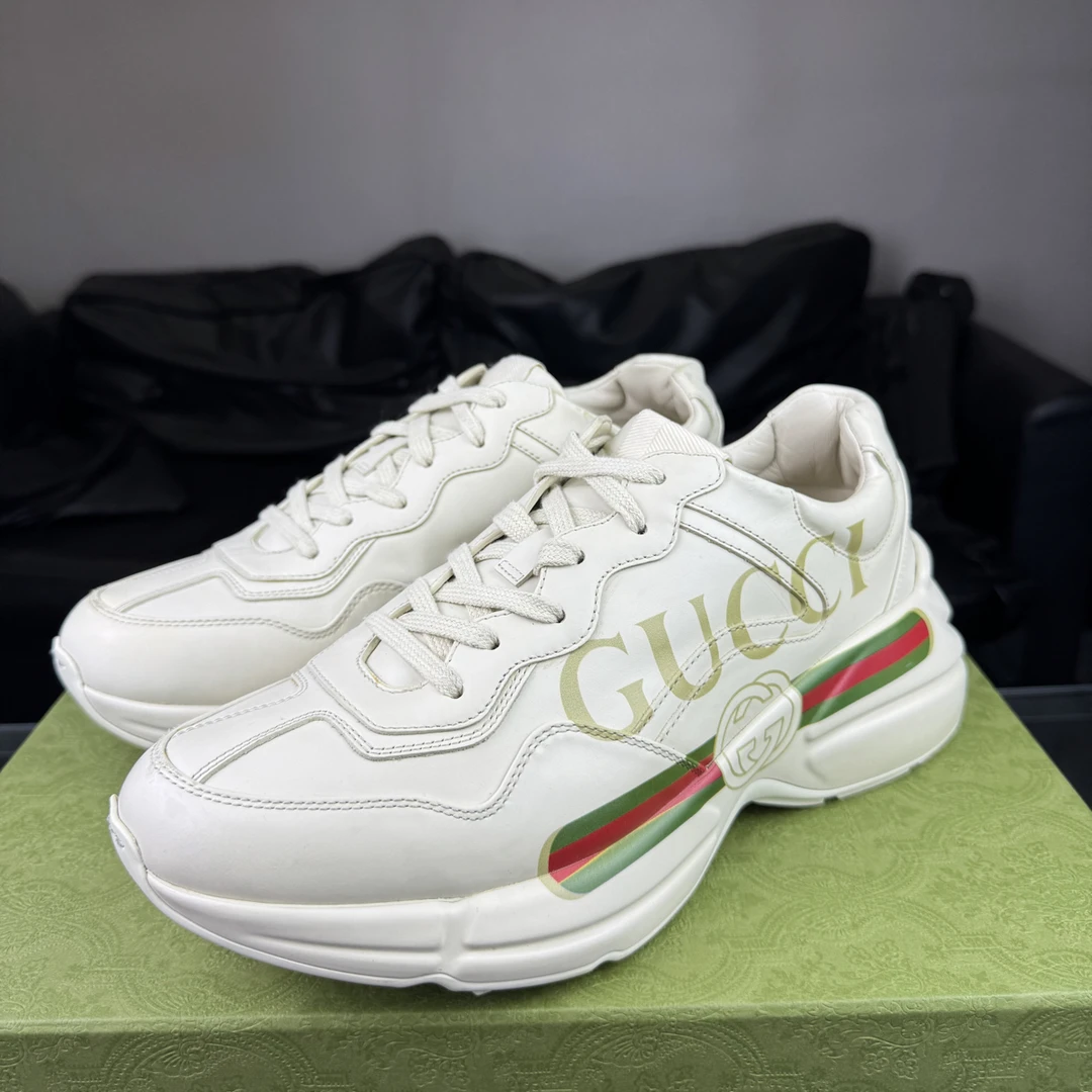 99新 GUCCI/古驰 腰带印花老爹鞋41码原盒99新