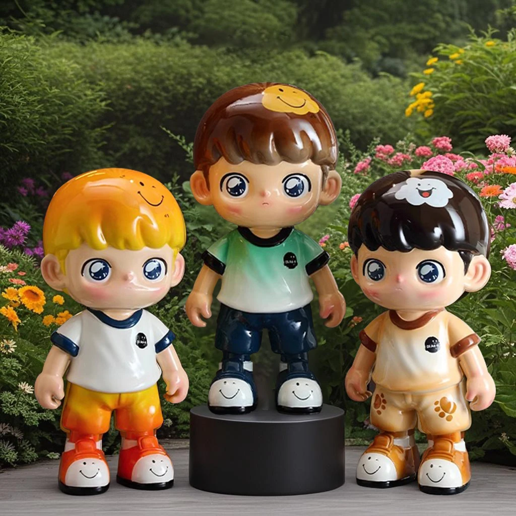 网红创意男女孩大型落地摆件客厅电视柜存钱罐轻奢高档装饰品