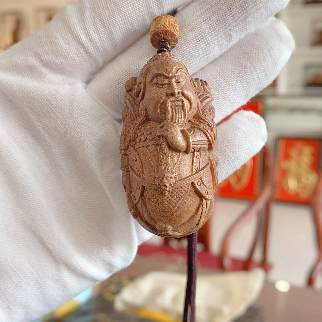 檀香手把件武财神