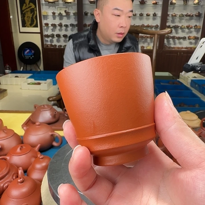 茶壶紫砂直筒杯朱泥