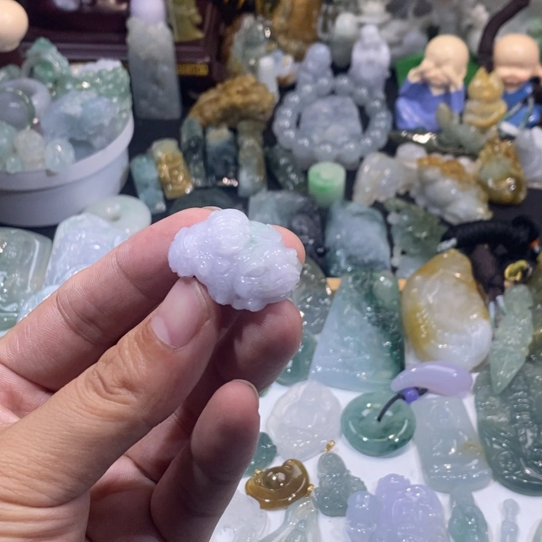 翡翠未镶嵌吊坠(不含链)三角禅