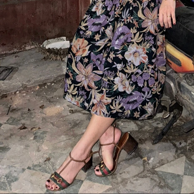 95新 GUCCI/古驰 高跟鞋/36.5码/Xsp31805