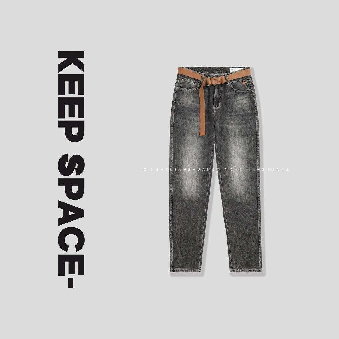 【清仓特惠】新品男士超柔纱水洗弹力牛仔裤【送腰带】24321#3024