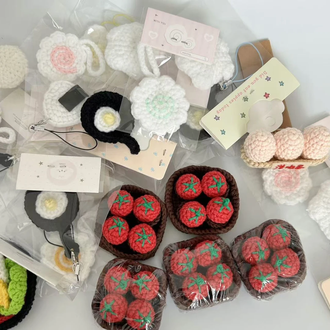 食玩钩织鱼板饭团摆件手机链包挂创意礼物送朋友礼物