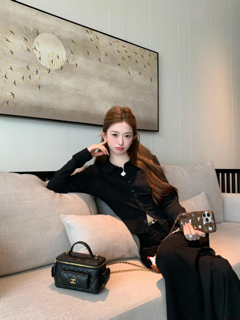 气质显瘦洋气休闲百搭秋季新款时尚套装针织外穿开衫外套长裤内搭